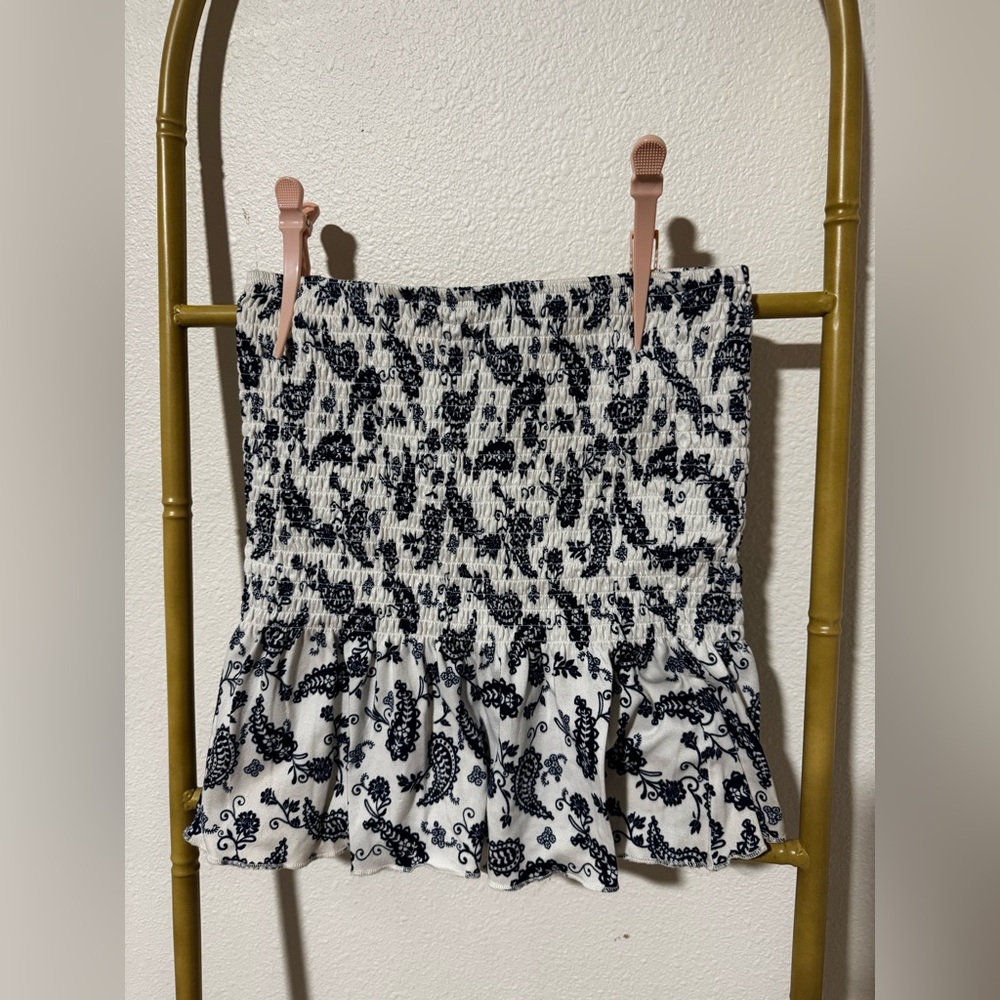 Rue21 Black and White Patterned Tube Top